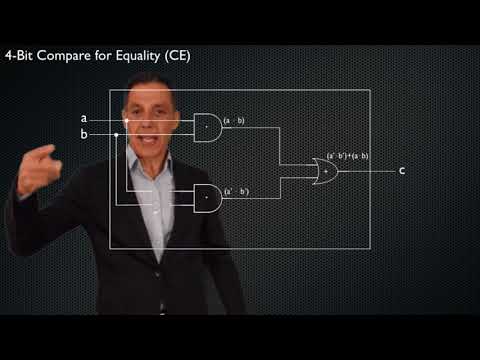 Transistors, gates, and circuits: 4-bit comapre for equality
