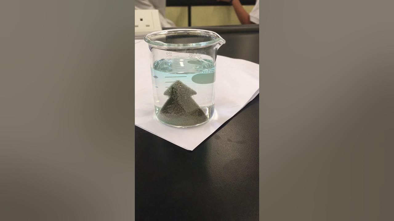 Chemistry reaction copper foil Cu displacement reaction with silver