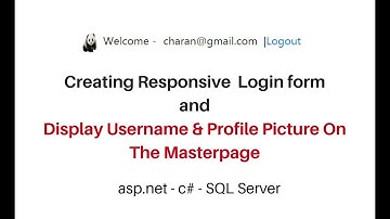 login page session masterpage username and profile image c# example