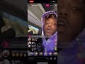 Juice Wrld Listening to Rental on IG Live