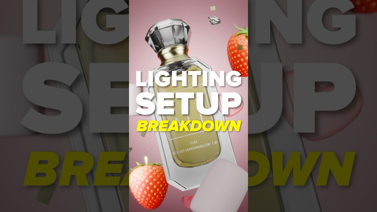 A simple lighting breakdown 👀 3D product animation inspired by @kayali #blender #3dproduct #3d
