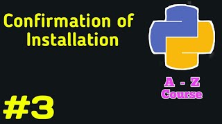 Confirm installation of python