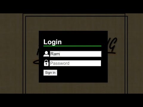 Awesome Transparent Login Form using HTML and CSS with User and Lock icon