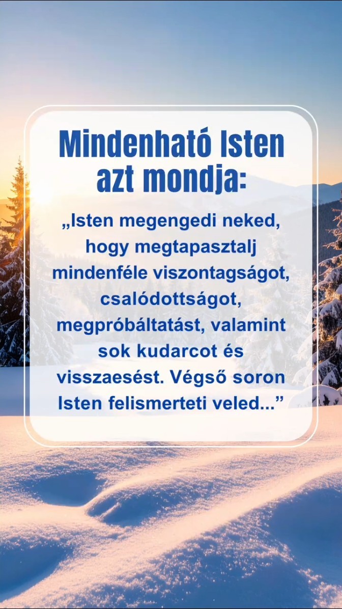 Ez egy üzenet számunkra Istentől
