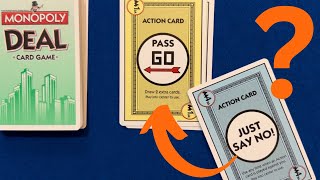 Can you Play a Just Say No on a Pass Go in the Monopoly Deal Card Game?