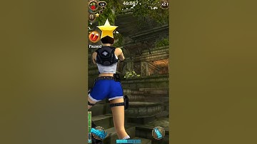 Lara Croft Relic Run killing Lizard men