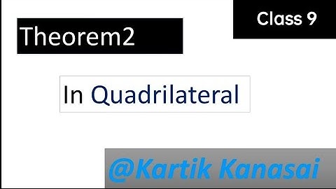 Class 9 theorem 2 "in a parallelogram diagonals bisect each other."
