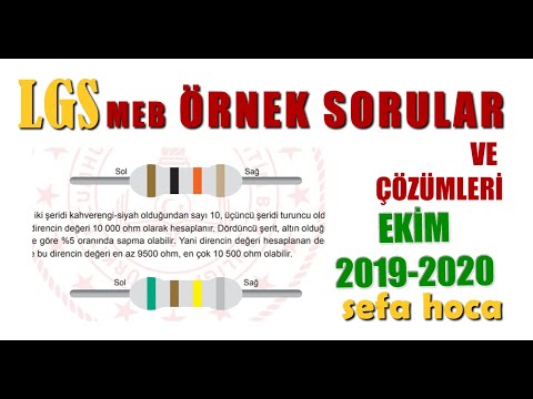 2019-2020 MEB EKİM AYI LGS ÖRNEK SORULARI