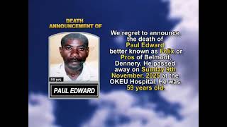 Paul Edward  ~ Short Obituary