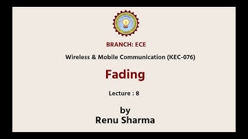 Wireless & Mobile Communication | Fading | AKTU Digital Education