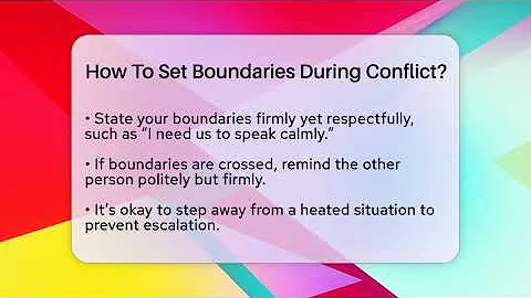 How To Set Boundaries During Conflict? - High School Toolkit
