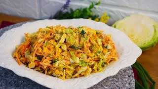 Salad in 5 minutes for every Day and holiday. Cabbage and meat salad