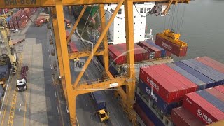 Scenes from port in Bangkok as Thailand welcomes pause in tariff hike