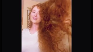 Brushing my Curly Red Hair! (Relaxing)