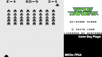 Space Invaders (Game Boy) Link Cable Matches - Real GB Player vs. MiSTer FPGA