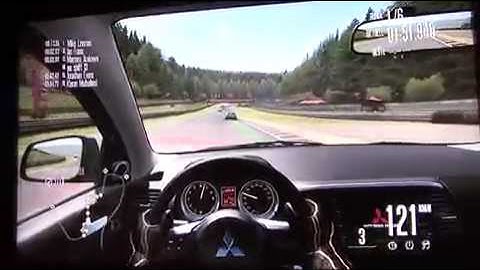 NFS Shift: Mitsubishi Lancer Evo X Gameplay on Spa-Francorchamps