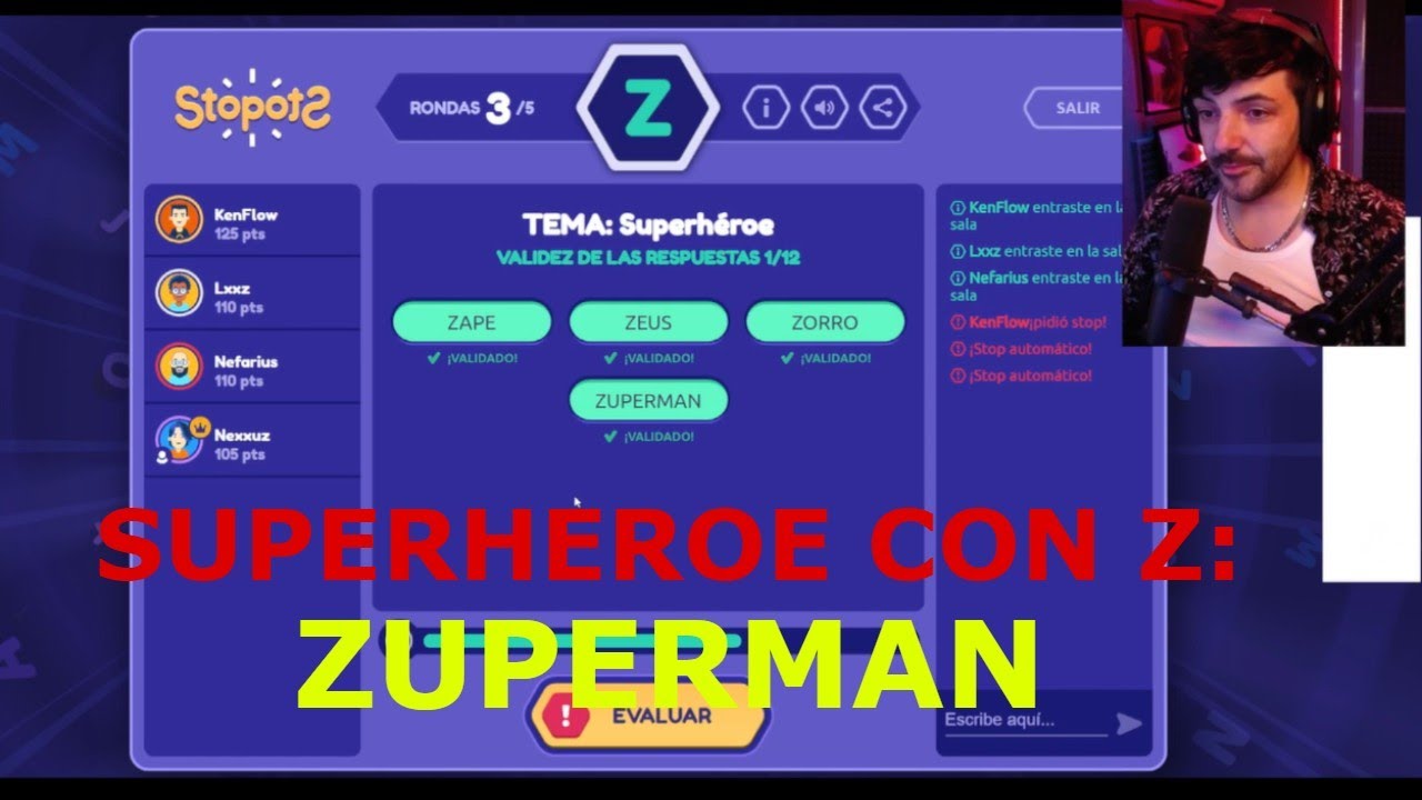 LA MEJOR PARTIDA DE NEXXUZ Y LOS ARKEANOS JUGANDO A STOP XDD ( KICKEAN A NEFA DEL DISCORD XDD )