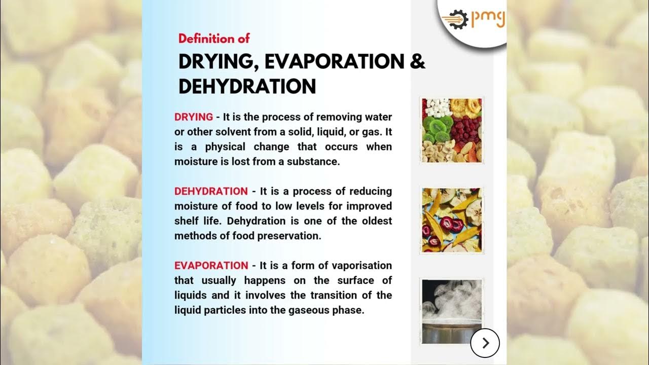 Difference between drying evaporation and dehydration YouTube