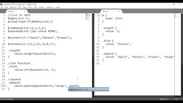 SASS List Data type: SASS Tutorial #4