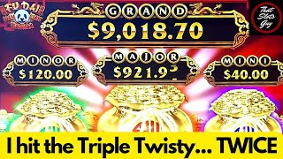 Major Jackpot & Handpay!! MEGA Feature (aka The Triple Twisty) on Fu Dai Lian Lian Panda... TWICE!!