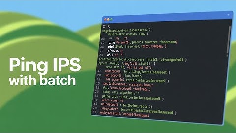 how to write a batch file to ping multiple ip addresses