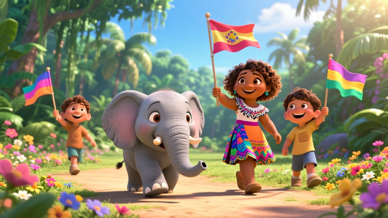 Baby Elephant Parade 🐘🎉 | Fun Learning Song for Kids | Animal Song for Toddlers