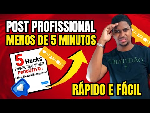 Como CRIAR Post Para INSTAGRAM Simples e Rápido em 5 MINUTOS