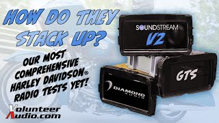 Testing the Soundstream V2, Diamond MSHD14, & GTS radios for Harley Davidson®- How do they stack up?