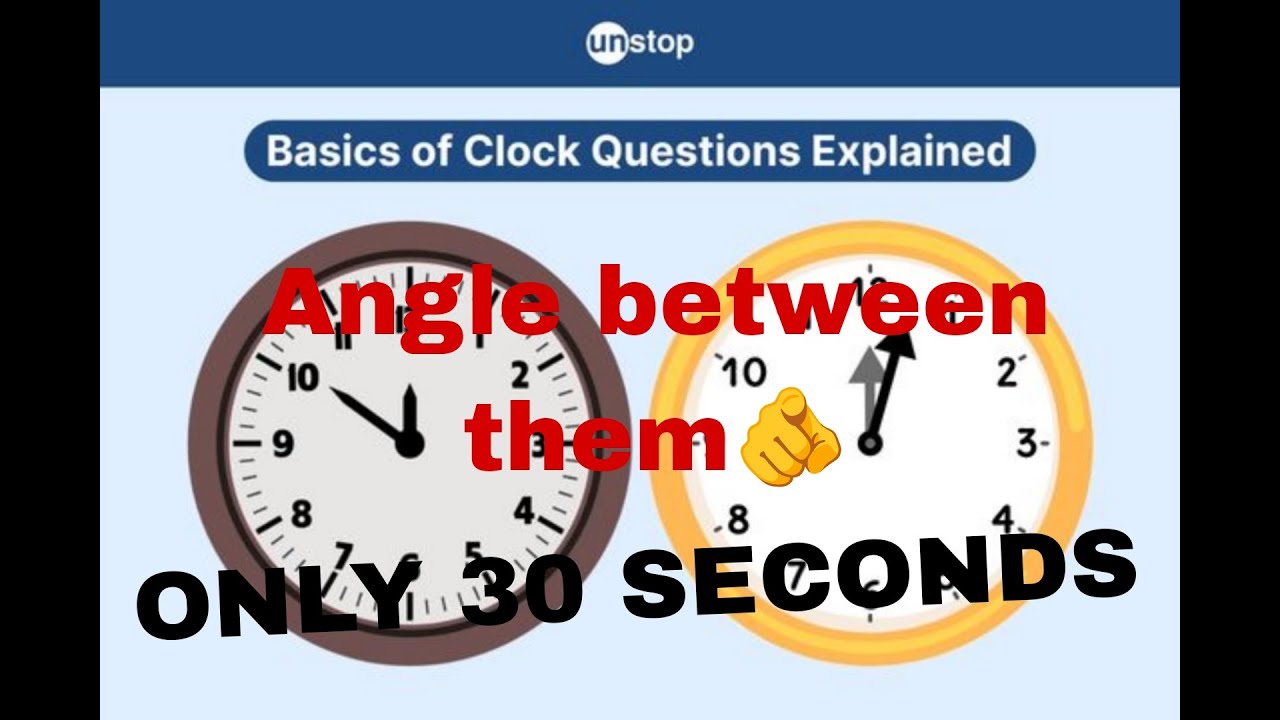 Youtube Clock Problem CLOCK PROBLEMS IN 30 SECONDS WITH ONE TRICKS ONLY #SSC #BANKING #UPSC # ...