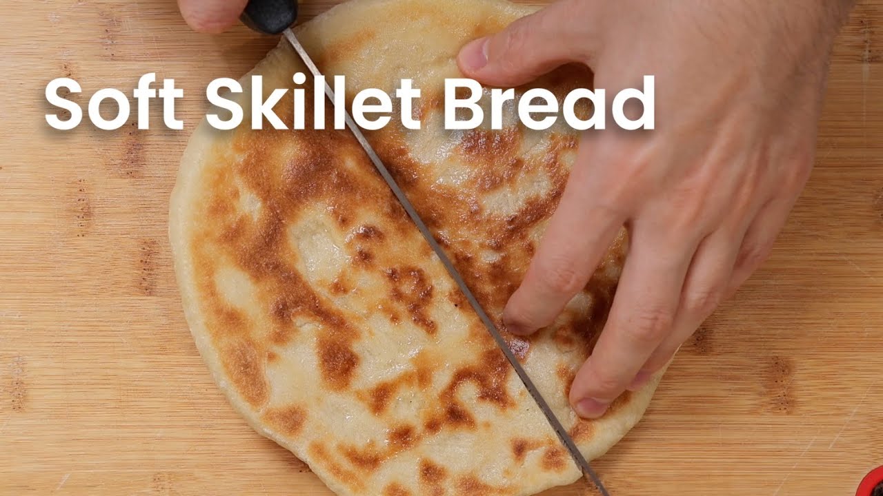 Soft Turkish Flatbread Made in a Skillet | Bazlama