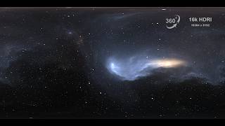 New project 3856: Animation of a space scene using a 16K 360° HDRI texture.