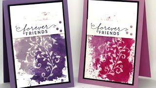 Watercolour Smooshing using Stampin' Up! Inks