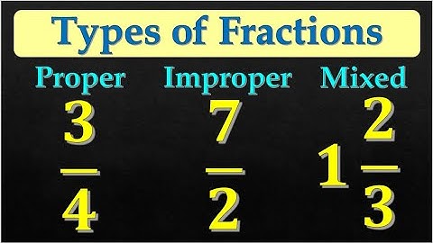 Identifying Proper Fractions, Improper Fractions, and Mixed Numbers