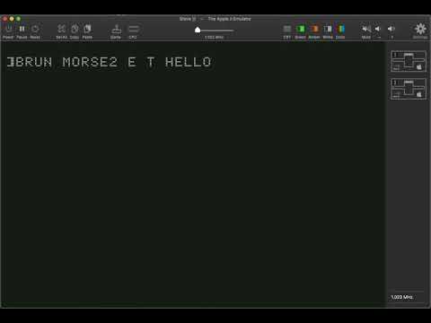 Morse code decoder on Apple II from 35 years ago