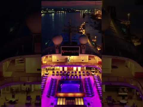 NIGHT TIME AMBIENCE #shorts #drone #cruiseship