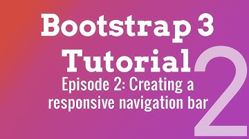 Bootstrap 3 Responsive Navbar tutorial