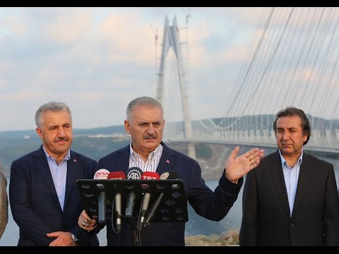 Başbakan Yıldırım, Yavuz Sultan Selim Köprüsü‘nde açıklamalarda bulundu