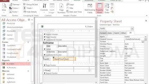 In the CustomerID footer of the R_Orders report insert a new text box that will calculate the...