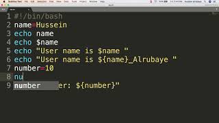 4- Shell Scripting:  Define Variables|  المتغيرات