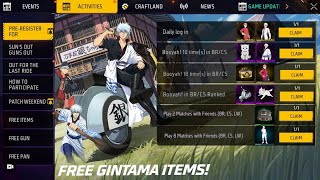 GinTama Event All Free Rewards 💥🤯 | Next Universal Ring Event | Free Fire New Event | Ff New Event