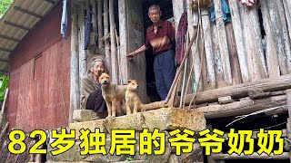 In the mountains with no water  no electricity and no signal  the 82-year-old grandparents took car