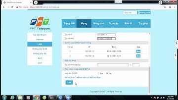 Gán MAC Camera IP trên modem FPT Internet Hub AC1000F