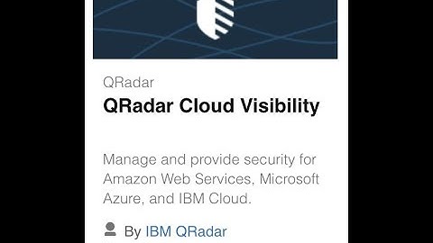 Qradar Cloud Visibility App