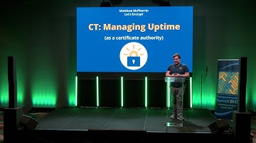 CT: Managing uptime as a CA - Matthew McPherrin