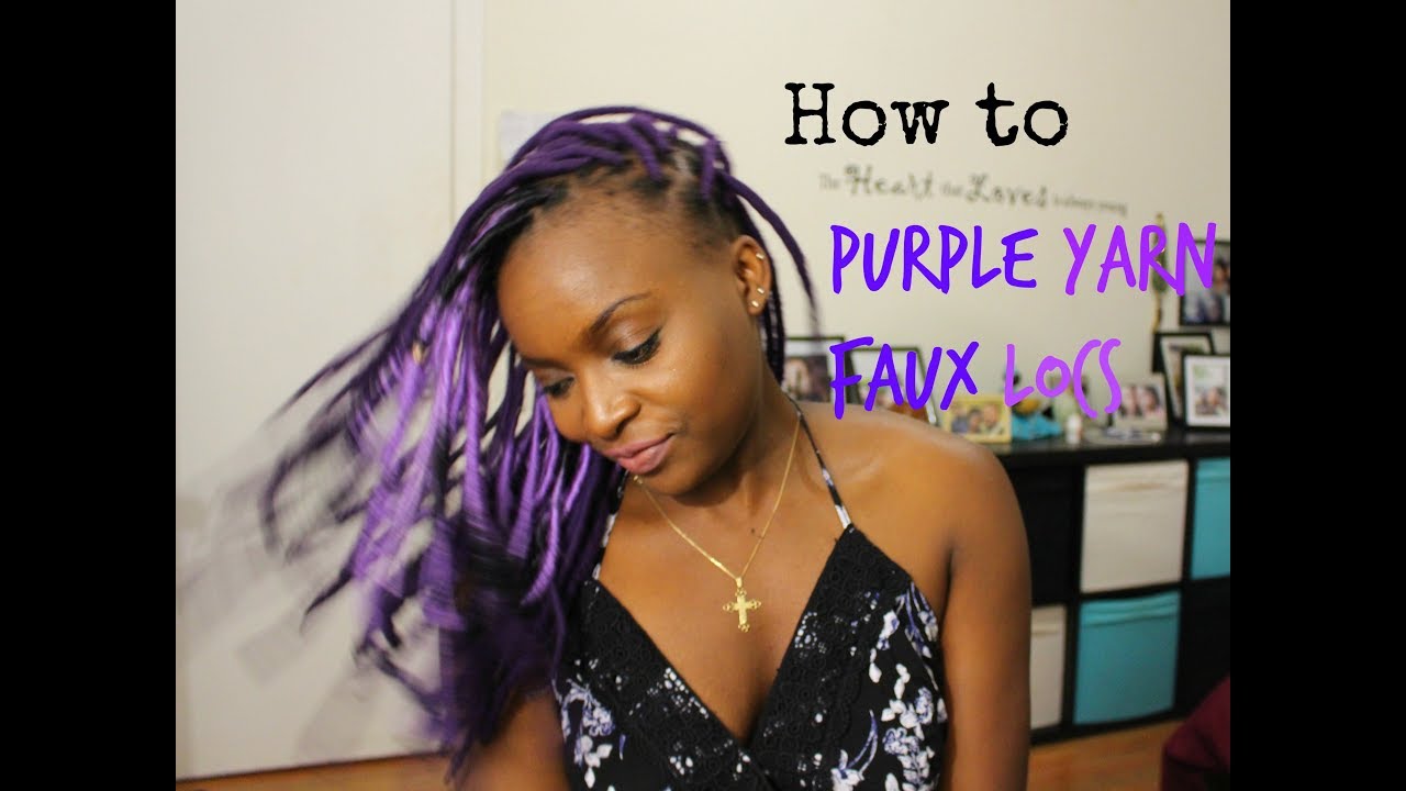 Purple YARN Faux Locs: AfroPunk festival 2017 ready