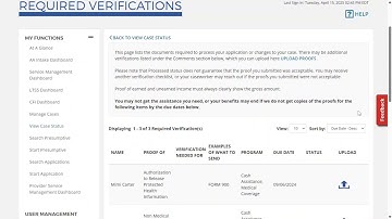 NH EASY Tutorial: Client Document Upload, View Case Status and Required Verifications