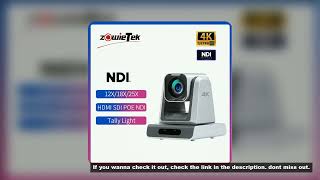4K NDI|HX3 PTZ Camera PoE, 12X/18X/25X Optical Zoom, RTSP/RTMP(s)/SRT, Standalone IP Live Streaming