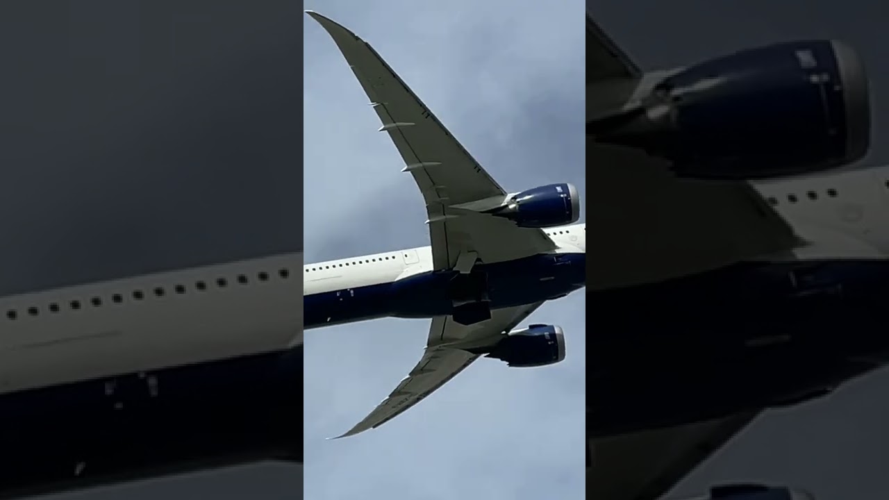 VERY LOW British Airways Boeing 787-9 Dreamliner (BA243) Takeoff from London Heathrow 09R 