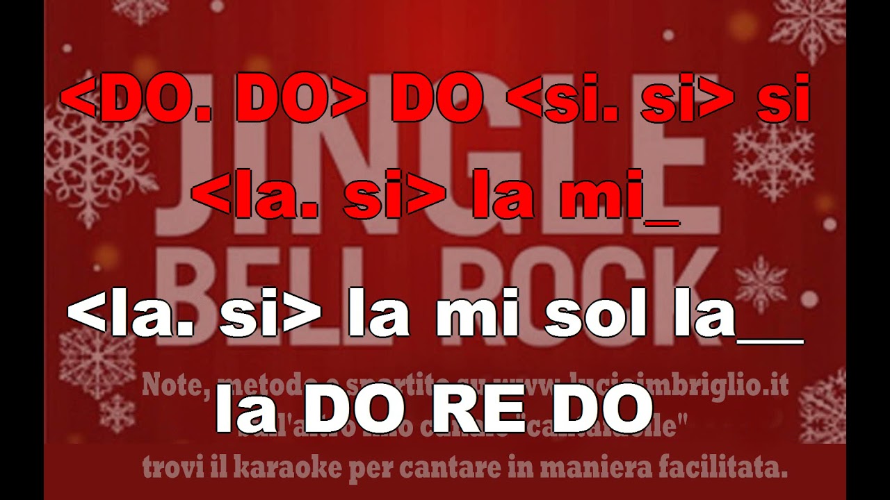 Jingle bell rock karaoke notazionale YouTube