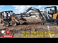 Escavação Completa Com Mini Escavadeira Volvo EC27C e Mini Retrôescavadeira JCB 1CX ✅